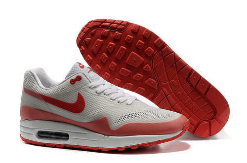 Nike Air Max 1 Hypefuse Unisex White Red Running Shoes Low Price
